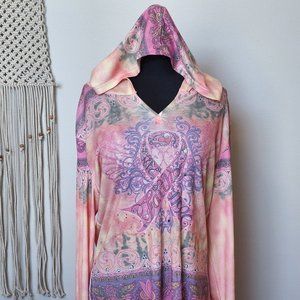 Faith Hope Love Cotton Knit Hoodie Women's XL